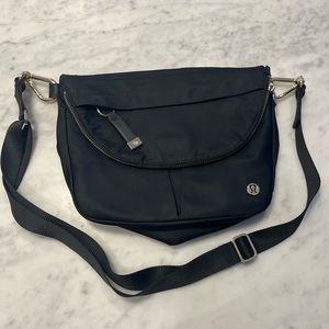 Lululemon Black Festival Bag gold hardware